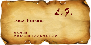 Lucz Ferenc névjegykártya