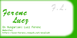 ferenc lucz business card